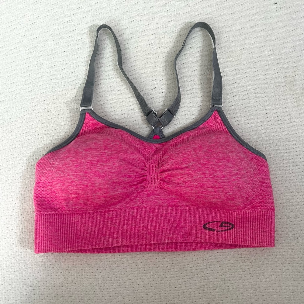 hot pink champion sports bra